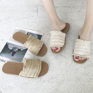 Straw Strap Slippers