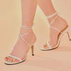 Pin-heel Strappy Patent Sandals