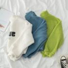 Half-zip Embroidered Fleece Cropped Top