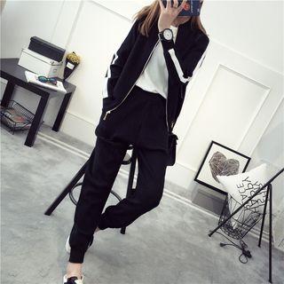 Set: Panel Knit Jacket + Jogger Pants