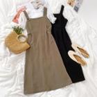 Short-sleeve Plain Top / Plain Jumper Midi Dress