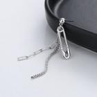 Pin Drop Earring 1 Pc - Silver - One Size