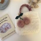 Cherry Chenille Handbag Mauve Purple Cherry - White - One Size