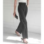 Contrast-piping Wide-leg Pants