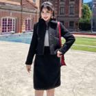 Set: Tweed Jacket + Mini Fitted Skirt
