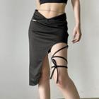 Chained Asymmetrical Skirt