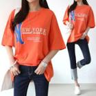 Loose-fit New York Letter T-shirt