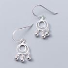 925 Sterling Silver Fringed Dangle Earring S925 Silver - Earring - Silver - One Size