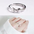 Bow 925 Sterling Silver Ring Silver - One Size