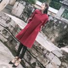 3/4-sleeve Embroidered Buttoned Cheongsam Coat