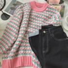 Dotted Sweater Pink - One Size