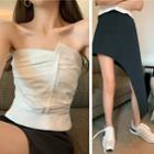 Plain Tube Top / Irregular Midi Skirt