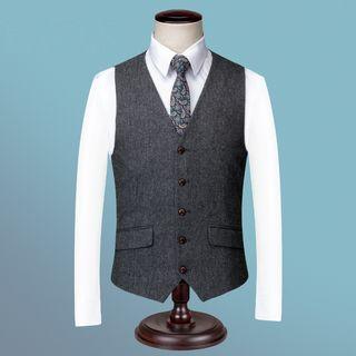 Wool Infused Buttoned Vest