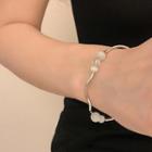 Faux Cat Eye Stone Stainless Steel Bracelet Bracelet - Silver - One Size