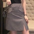 Mini A-line Skirt Gray - L