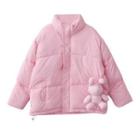 Set: Padded Button Jacket + Chain Crossbody Plush
