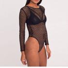 Mesh Long-sleeve Cover-up