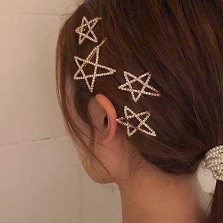 Cut-out Star Rhinestone Hair Clip