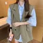 Elbow-sleeve Shirt / Vest / Set