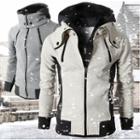 Mock Two-piece Zip Coat