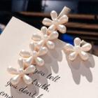Faux Pearl Flower Hair Clip 3733 - Set Of 2 - Flower - One Size