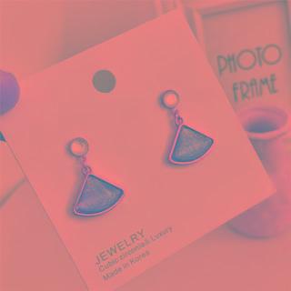 Faux Crystal Fan Drop Earring 1 Pair - Stud Earring - One Size