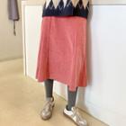 Paneled Midi Flare Skirt