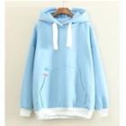 Embroidered Drawstring Hoodie