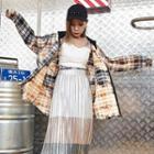 Long-sleeve Plaid Print Shirt