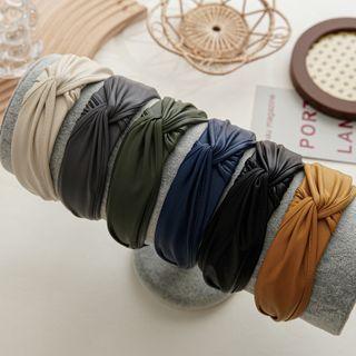 Faux Leather Wide Headband