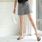 Drawstring-waist Gingham Shorts