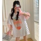 Details Mock Two-piece Loose T-shirt White - One Size