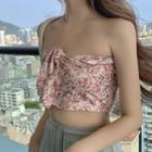 Floral Print Tube Top Floral Print - Pink - One Size