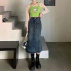 High-waist Denim Mermaid Dress