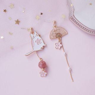 Non-matching Sakura Dangle Earrings