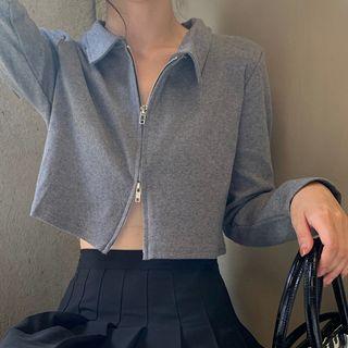 Zip Crop Shirt