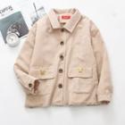 Corduroy Button-up Jacket Pink - One Size