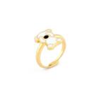 Bear Alloy Open Ring 1 Pc - Gold - One Size
