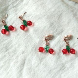 Cherry Fringed Earring
