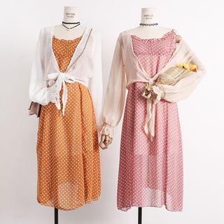 Tie-front Chiffon Cardigan