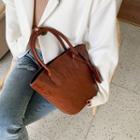 Faux Croc Grain Tote Bag