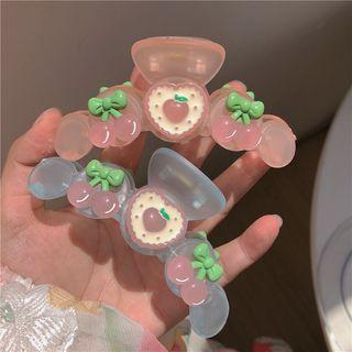 Cherry Peach Plastic Hair Clamp