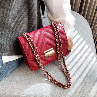 Padded V Shape Crossbody Bag