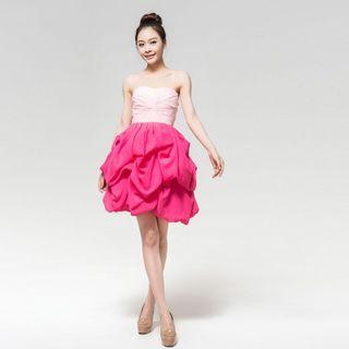 Strapless Mini Bubble Prom Dress