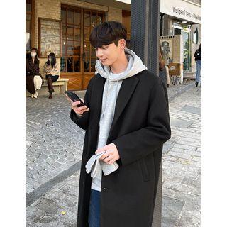 Single-breasted Notch-lapel Coat