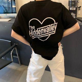 Oversized Lettering Short-sleeve T-shirt