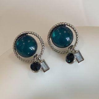 Faux Cat Eye Stone Bead Alloy Earring