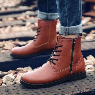 Lace-up Zip Short Boots