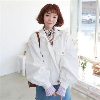 Balloon-sleeve Short Safari Jacket
