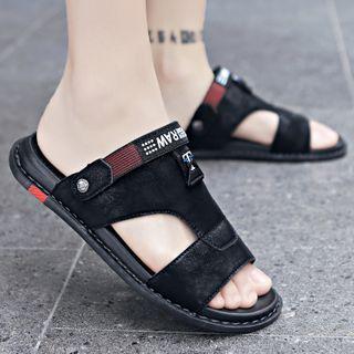 Lettering Flat Sandals